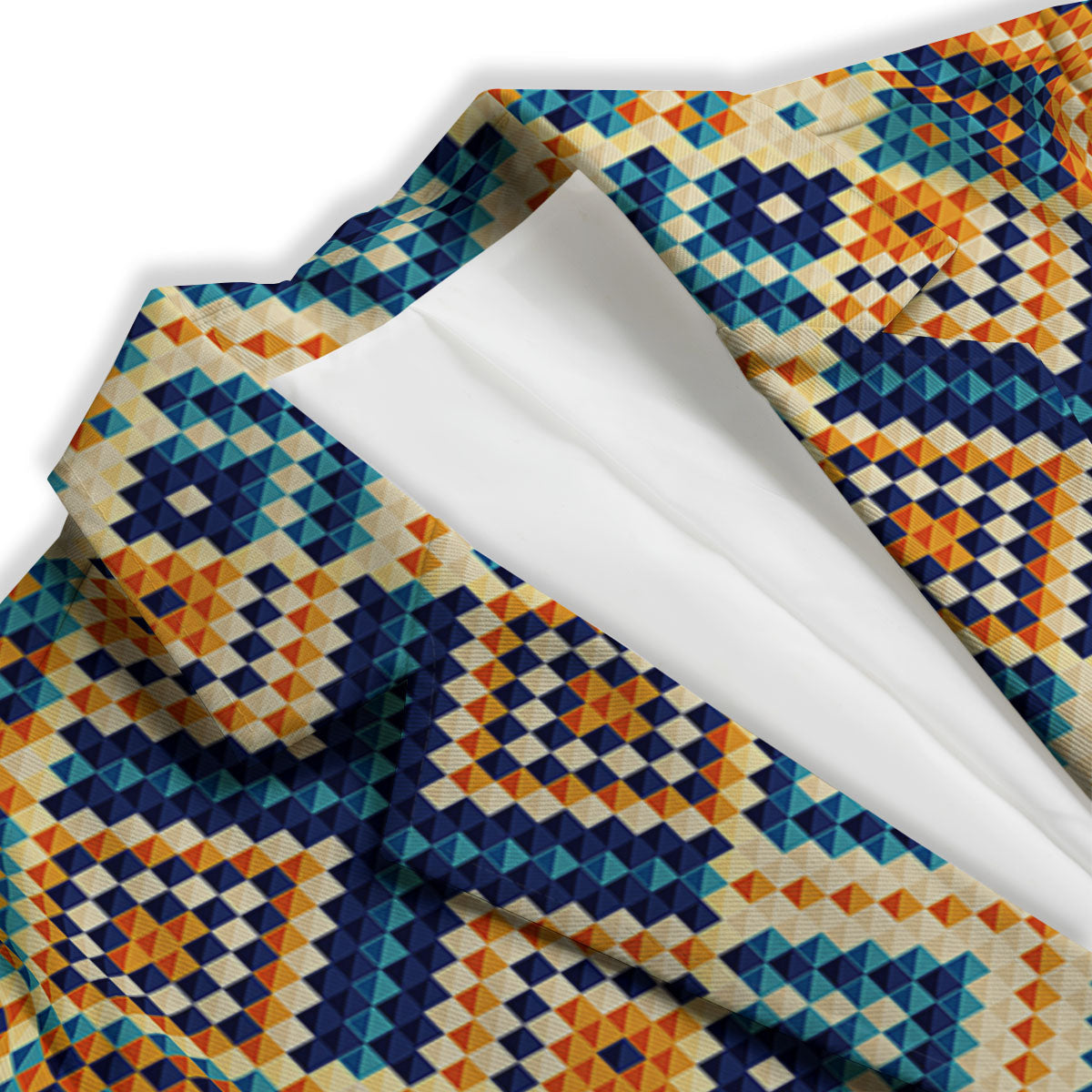 Ethnic Pixel Print Pattern Women's Blazer-grizzshop