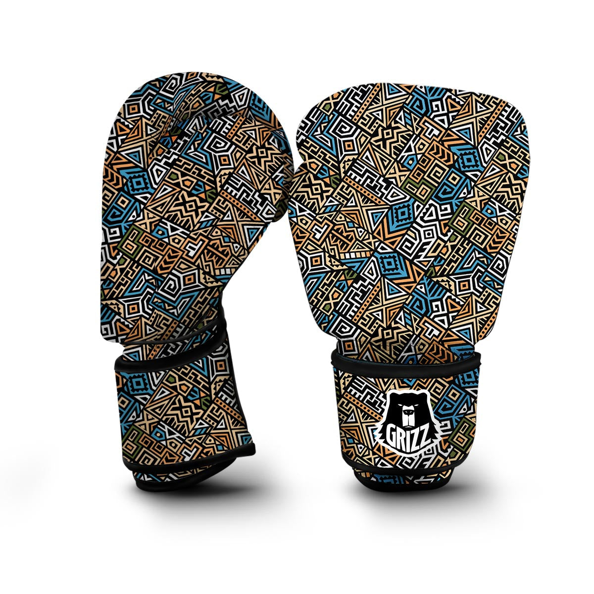 Ethnic Print Pattern Boxing Gloves-grizzshop