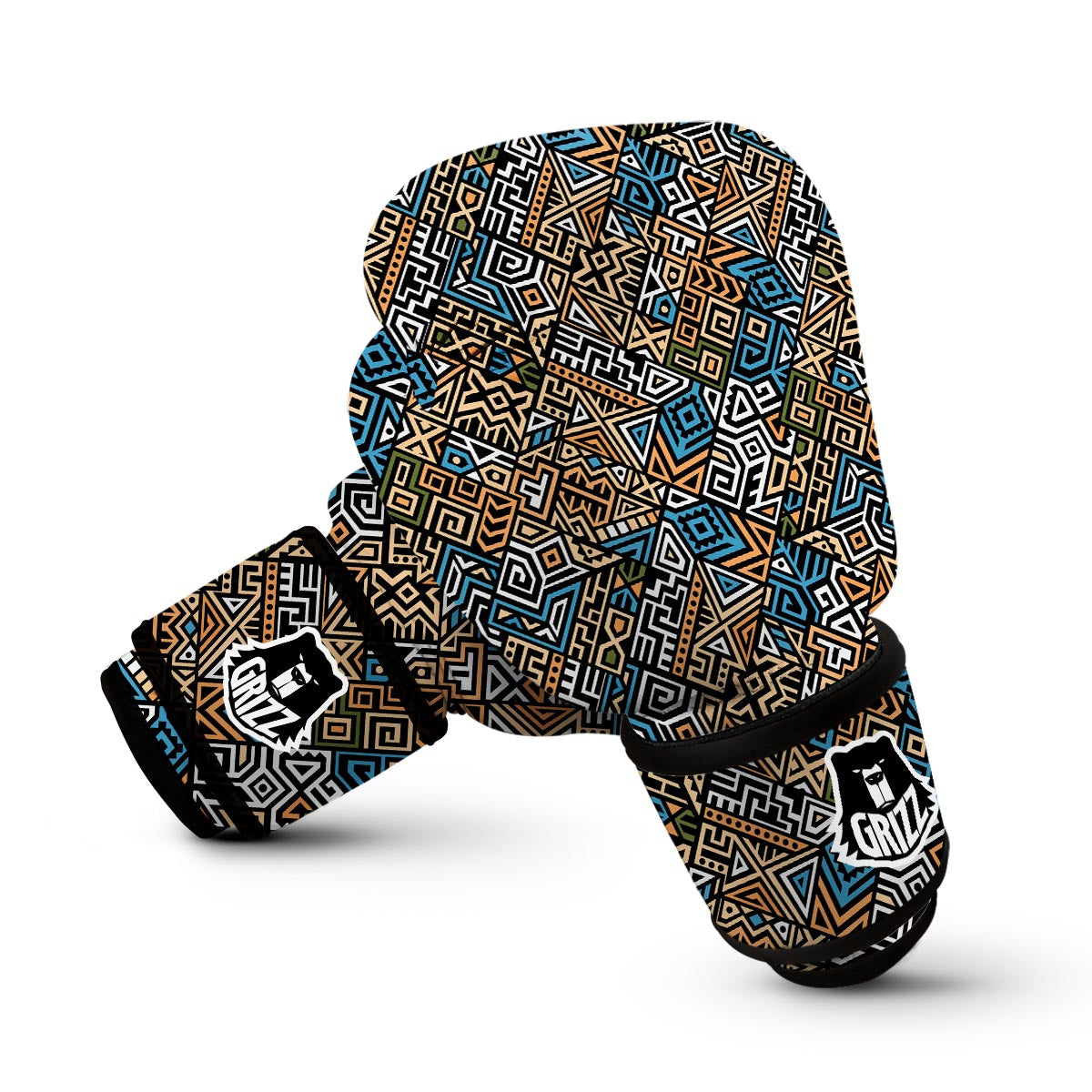 Ethnic Print Pattern Boxing Gloves-grizzshop