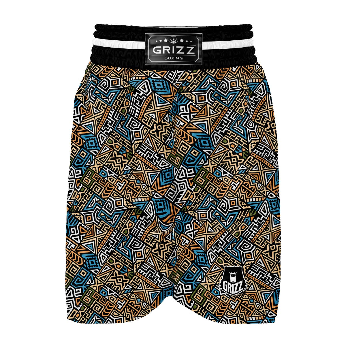 Ethnic Print Pattern Boxing Shorts-grizzshop