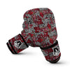 Ethnic Red Print Pattern Boxing Gloves-grizzshop