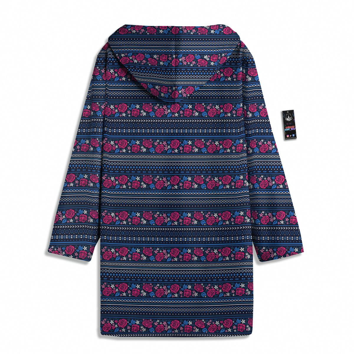 Ethnic Rose Native Tribal Print Pattern Men's Windbreaker Jacket-grizzshop