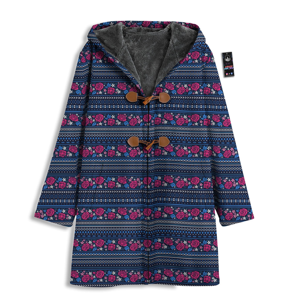 Ethnic Rose Native Tribal Print Pattern Men's Windbreaker Jacket-grizzshop
