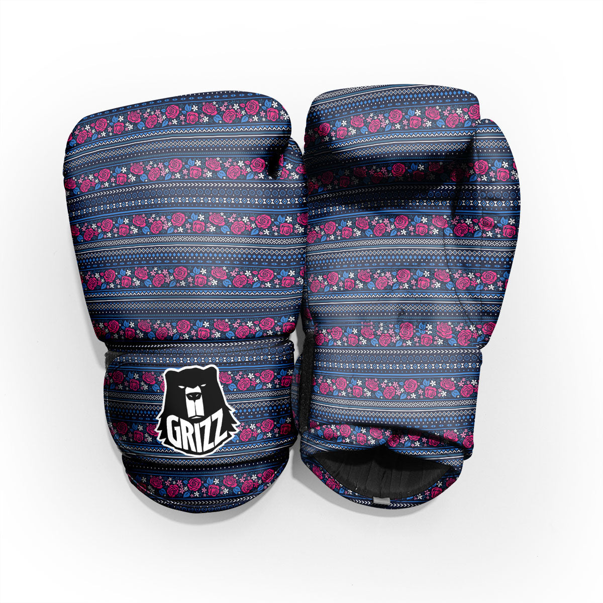 Ethnic Rose Native Tribal Print Pattern Pro Boxing Glove