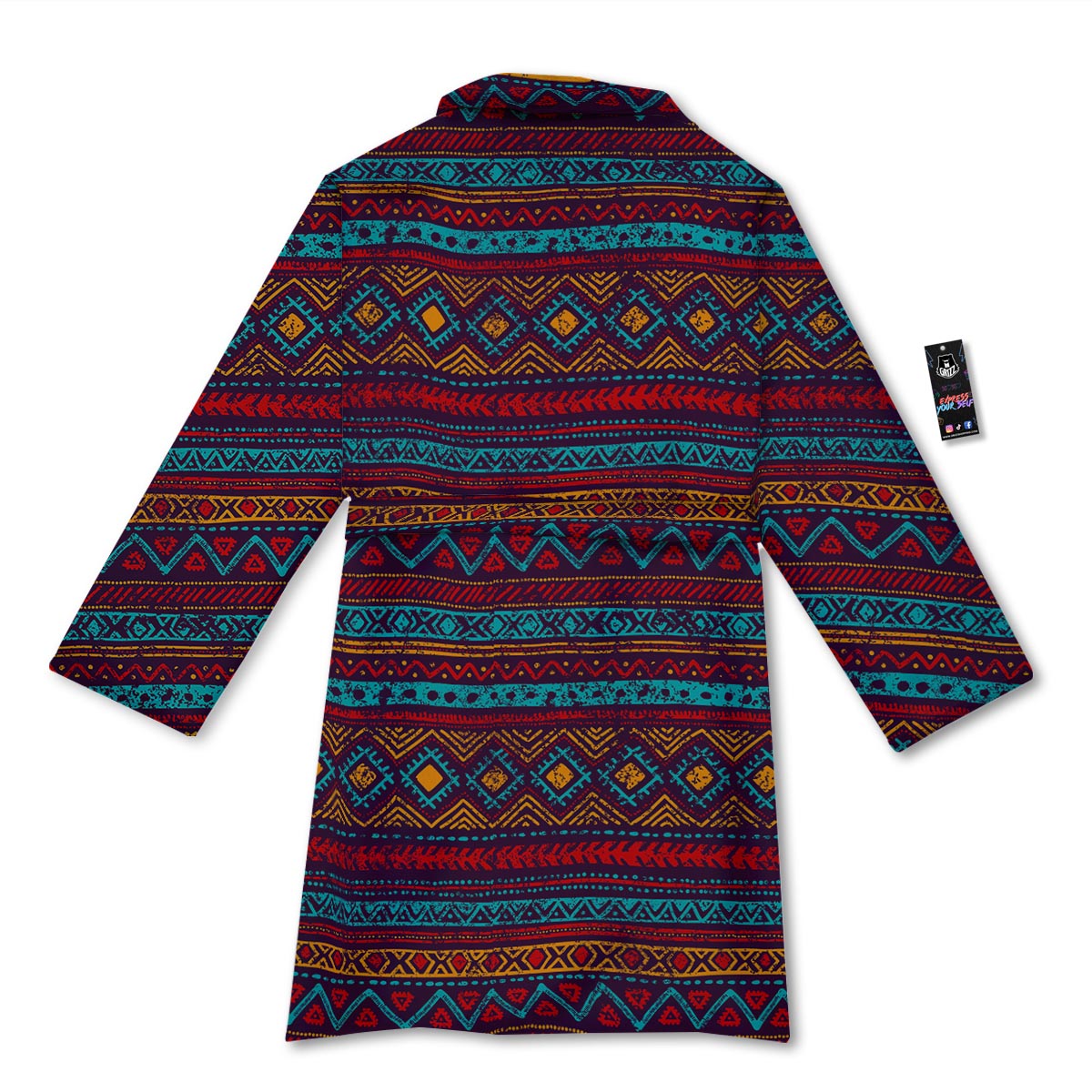 Ethnic Tribal Print Pattern Bathrobe-grizzshop
