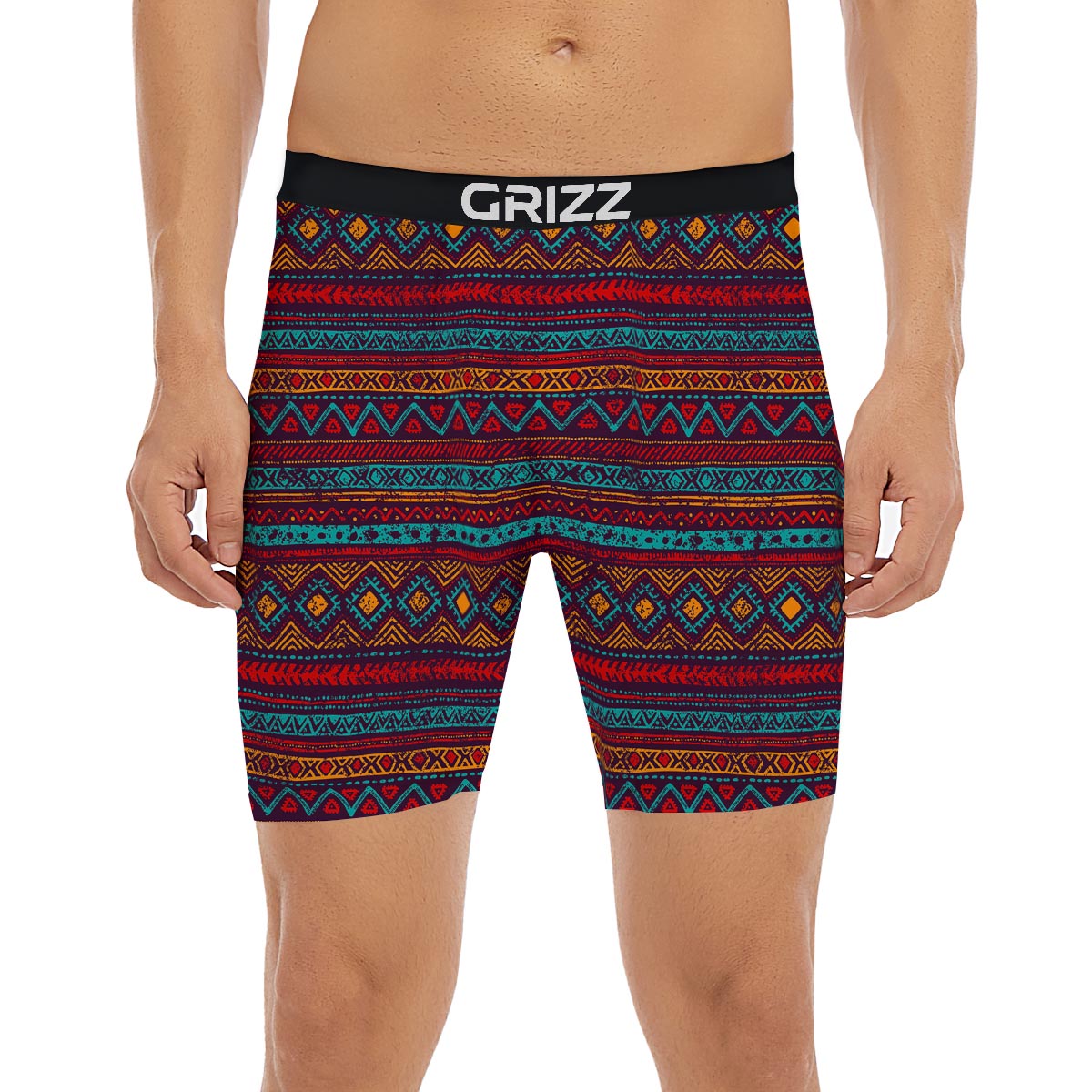 Ethnic Tribal Print Pattern Boxer Briefs-grizzshop
