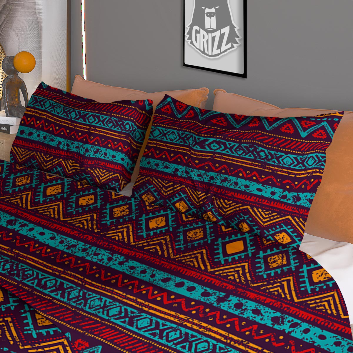 Ethnic Tribal Print Pattern Duvet Cover Bedding Set