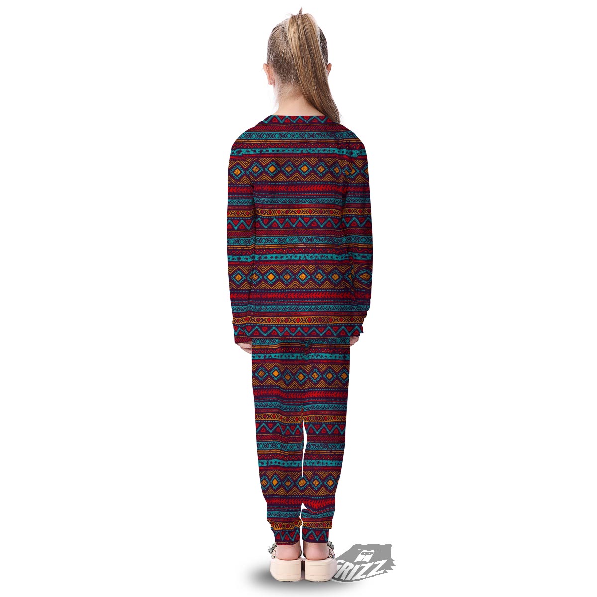 Ethnic Tribal Print Pattern Kid's Pajamas-grizzshop