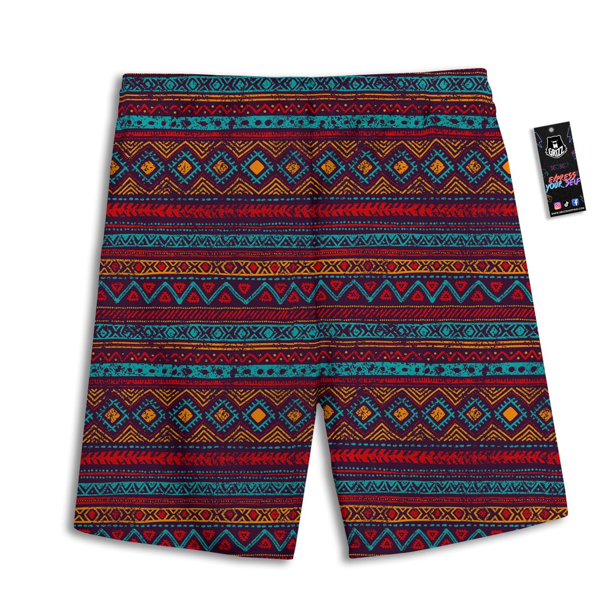 Ethnic Tribal Print Pattern Men's Athletic Shorts