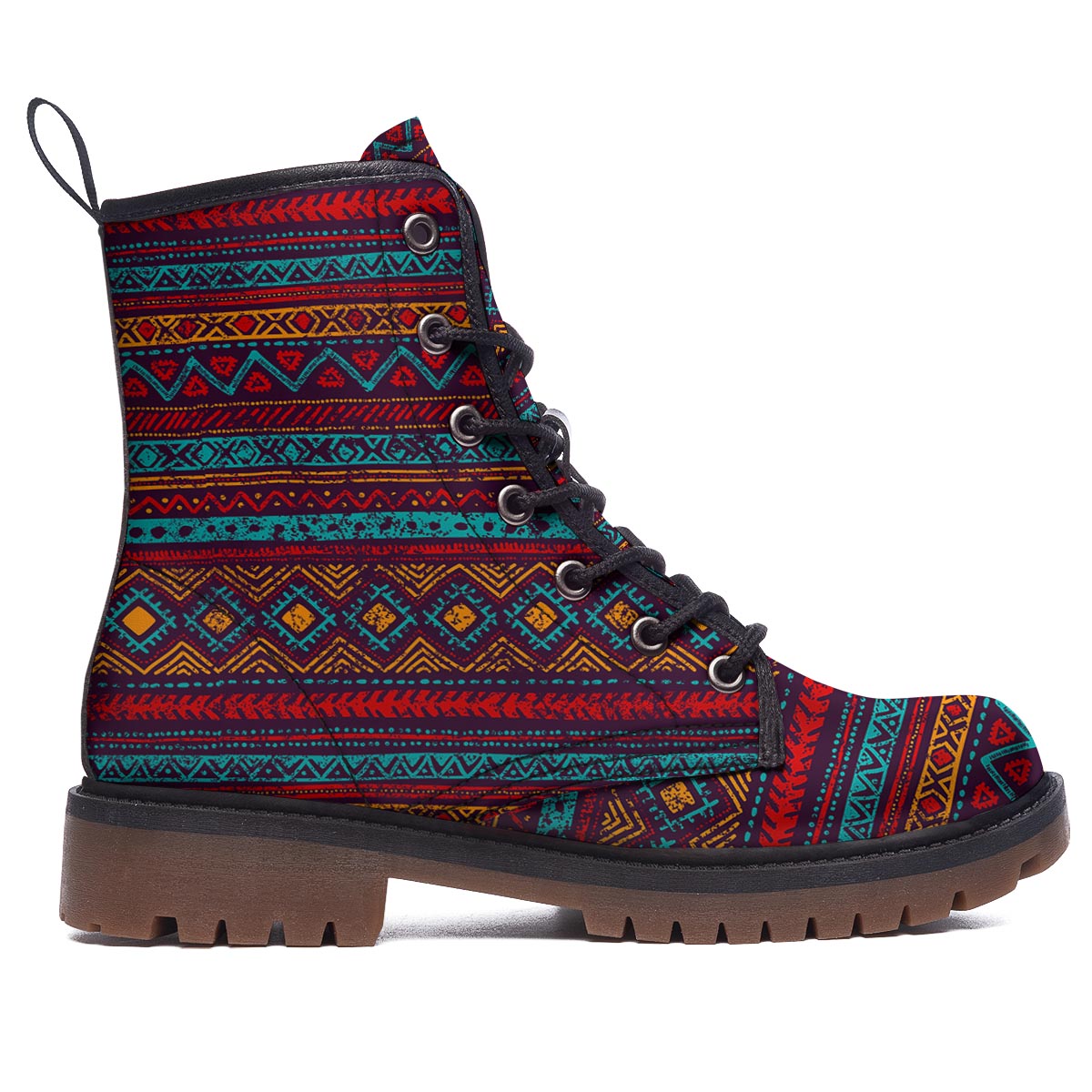 Ethnic Tribal Print Pattern Work Boots-grizzshop