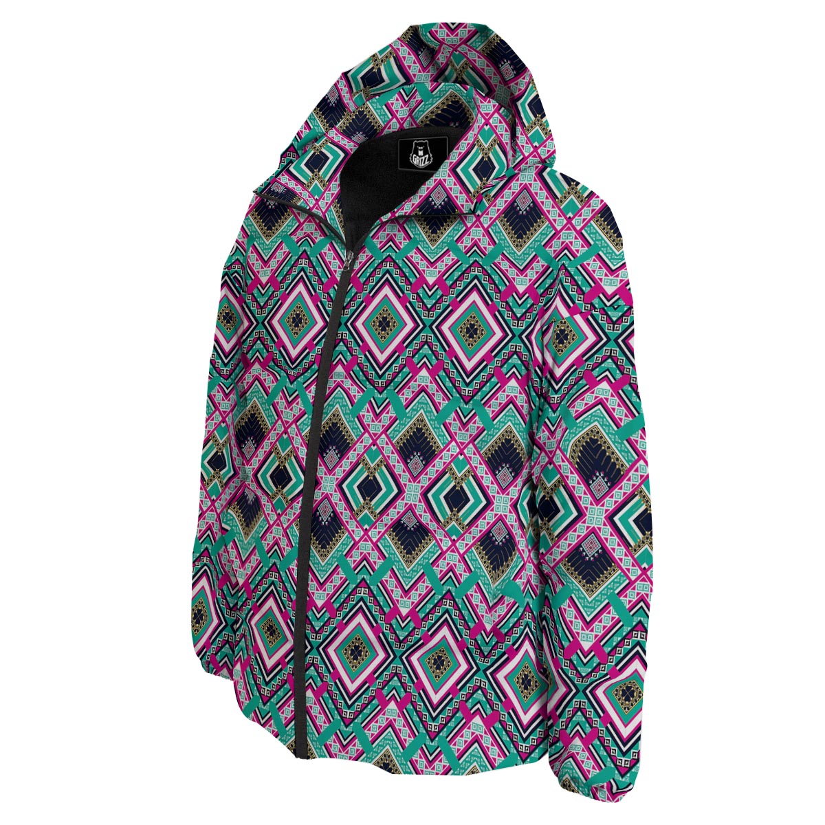 Ethnic Tribal Retro Print Pattern Down Jacket-grizzshop