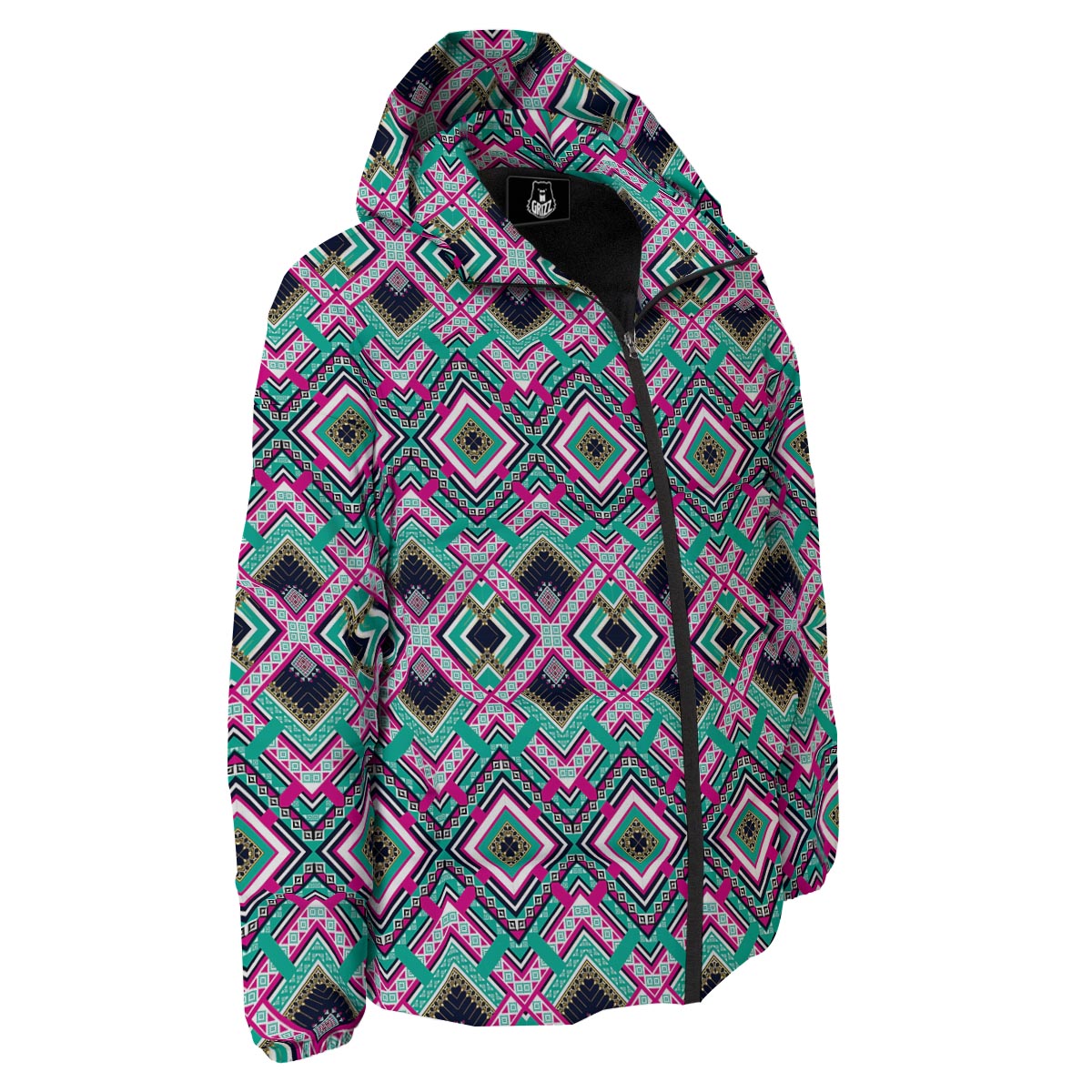 Ethnic Tribal Retro Print Pattern Down Jacket-grizzshop