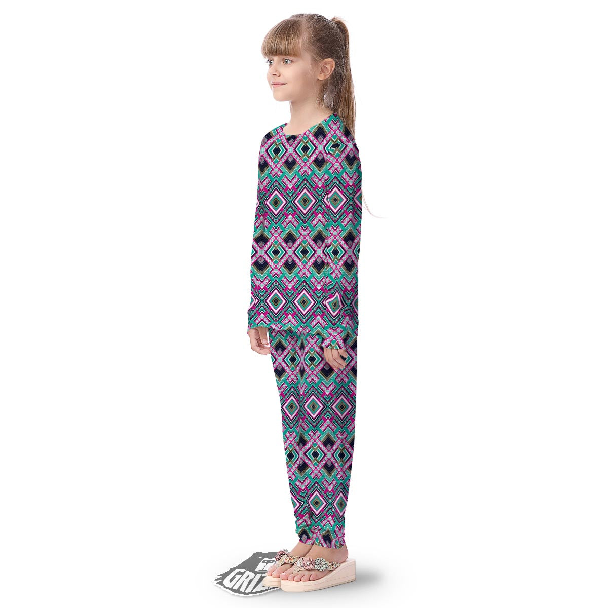 Ethnic Tribal Retro Print Pattern Kid's Pajamas-grizzshop