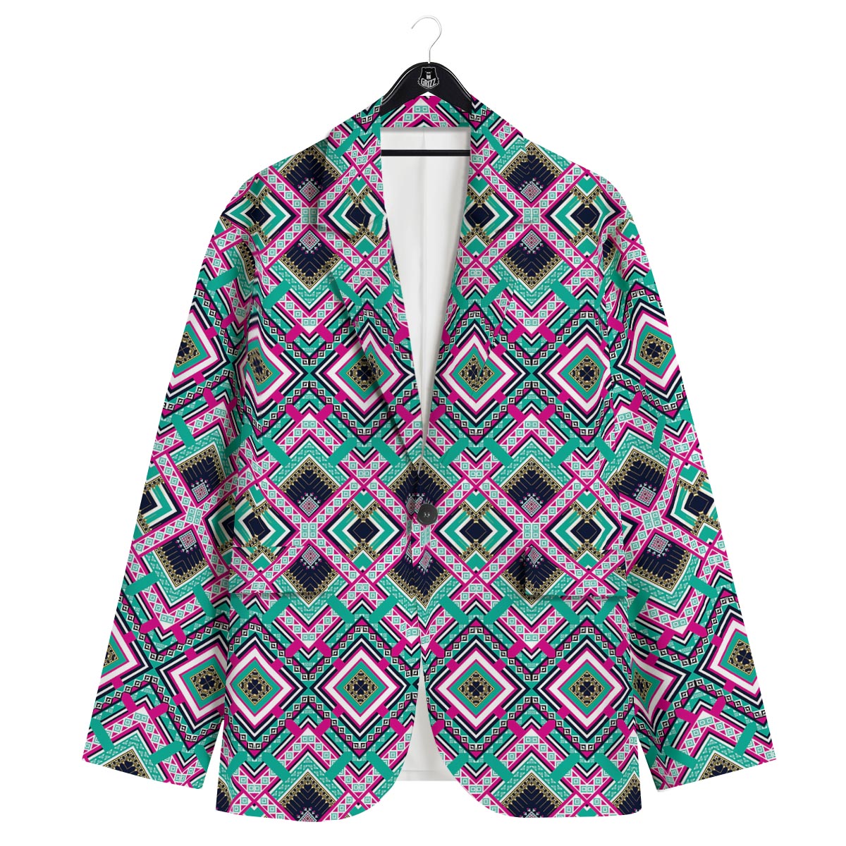 Ethnic Tribal Retro Print Pattern Men's Sport Coat-grizzshop