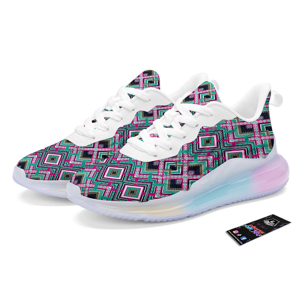 Ethnic Tribal Retro Print Pattern Running Sneakers-grizzshop