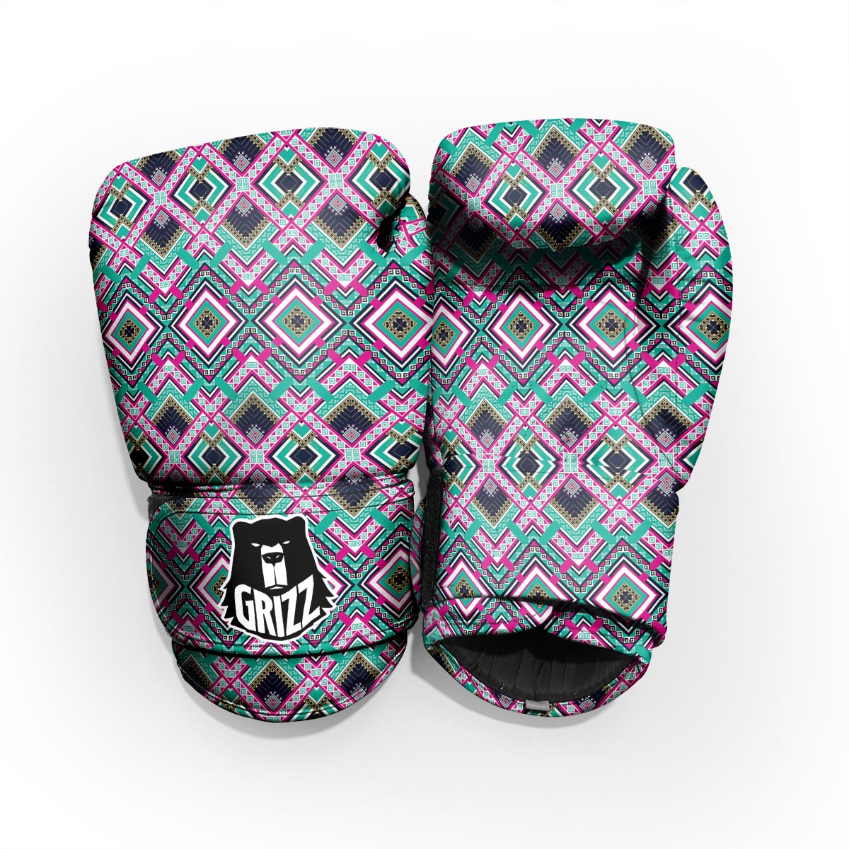 Ethnic Tribal Retro Print Pattern Pro Boxing Glove
