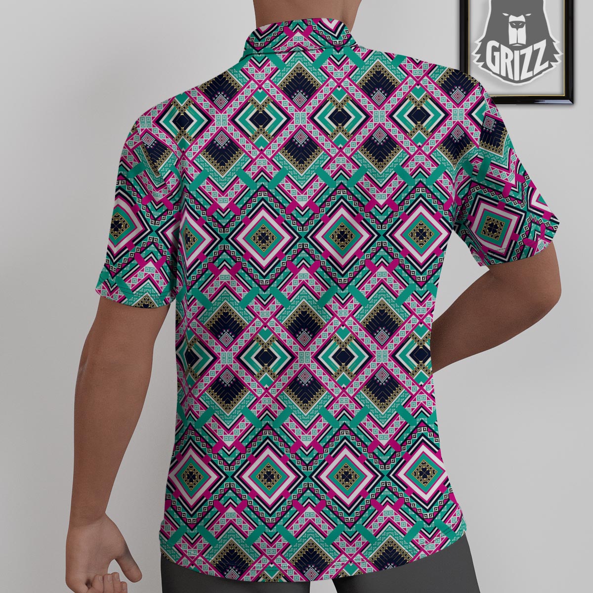 Ethnic Tribal Retro Print Pattern Untucked Shirts-grizzshop