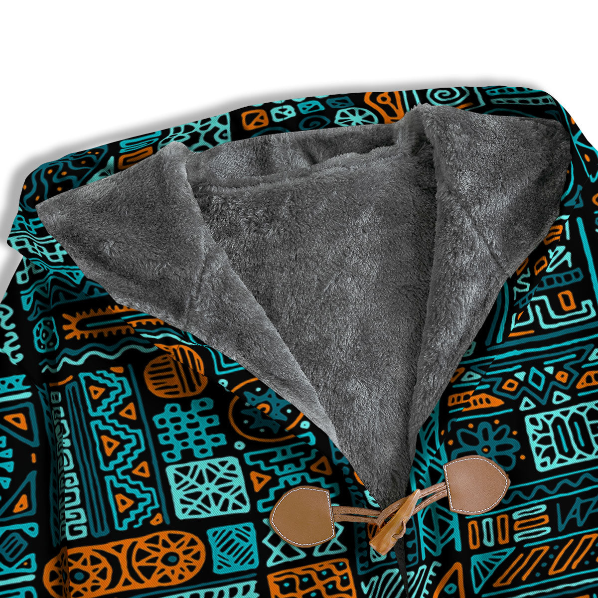 Ethnic Turquoise African Print Pattern Men's Windbreaker Jacket-grizzshop
