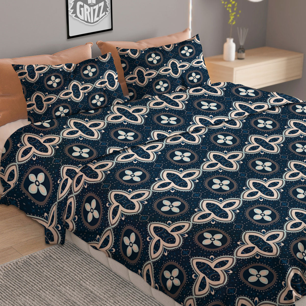 Ethnic Vintage Print Pattern Duvet Cover Bedding Set