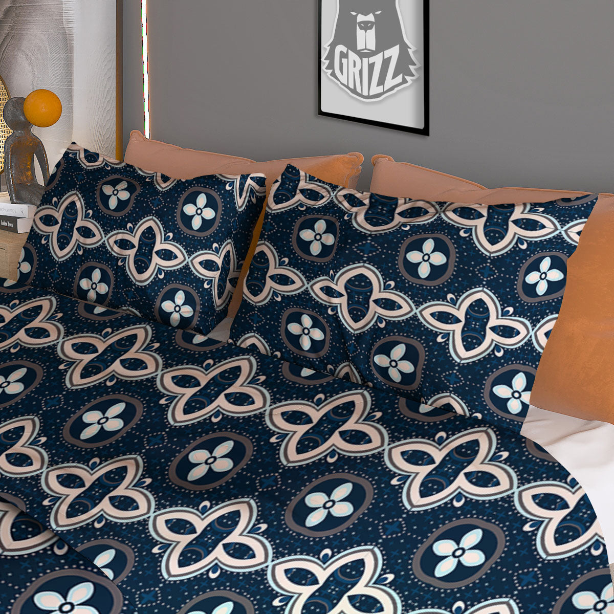 Ethnic Vintage Print Pattern Duvet Cover Bedding Set