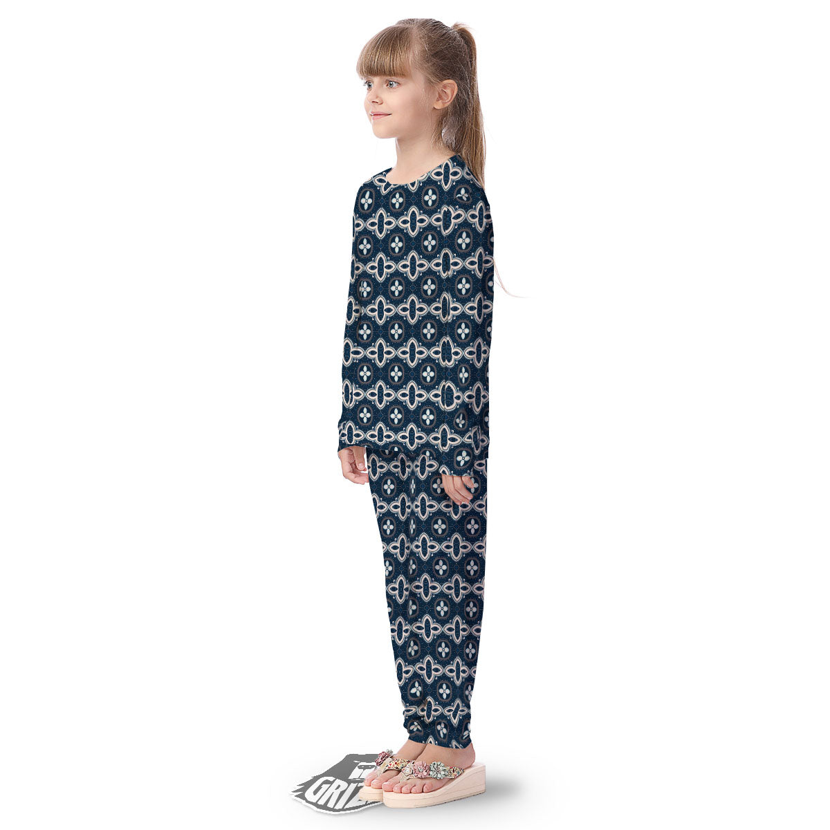 Ethnic Vintage Print Pattern Kid's Pajamas-grizzshop