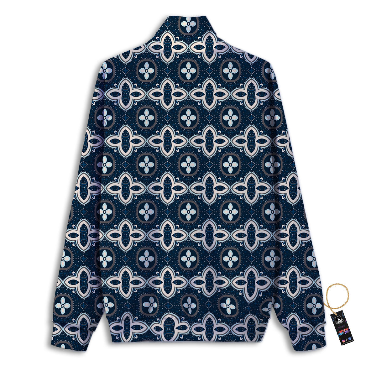 Ethnic Vintage Print Pattern Track Jacket-grizzshop