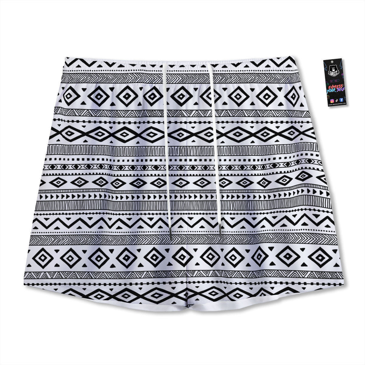 Fresh Salmon Print Mesh Shorts