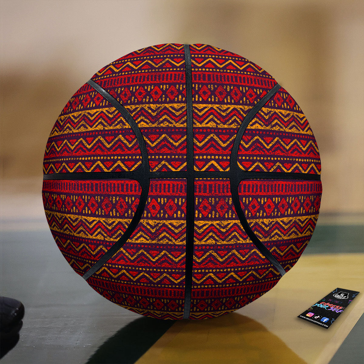 Ethnic African Print Pattern Basketball