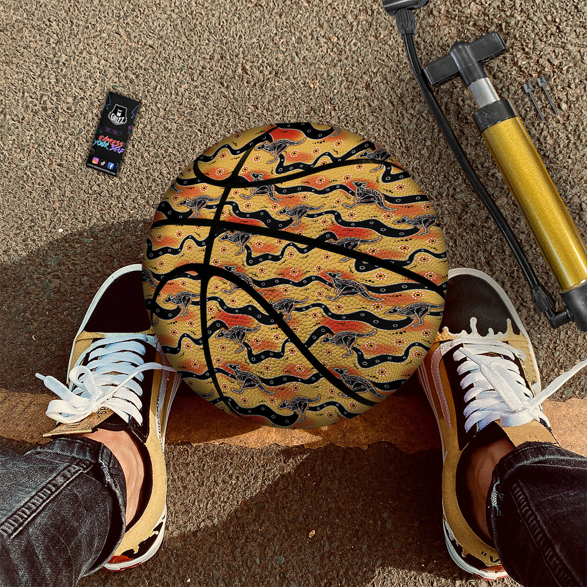 Ethnic Australian Print Pattern Basketball