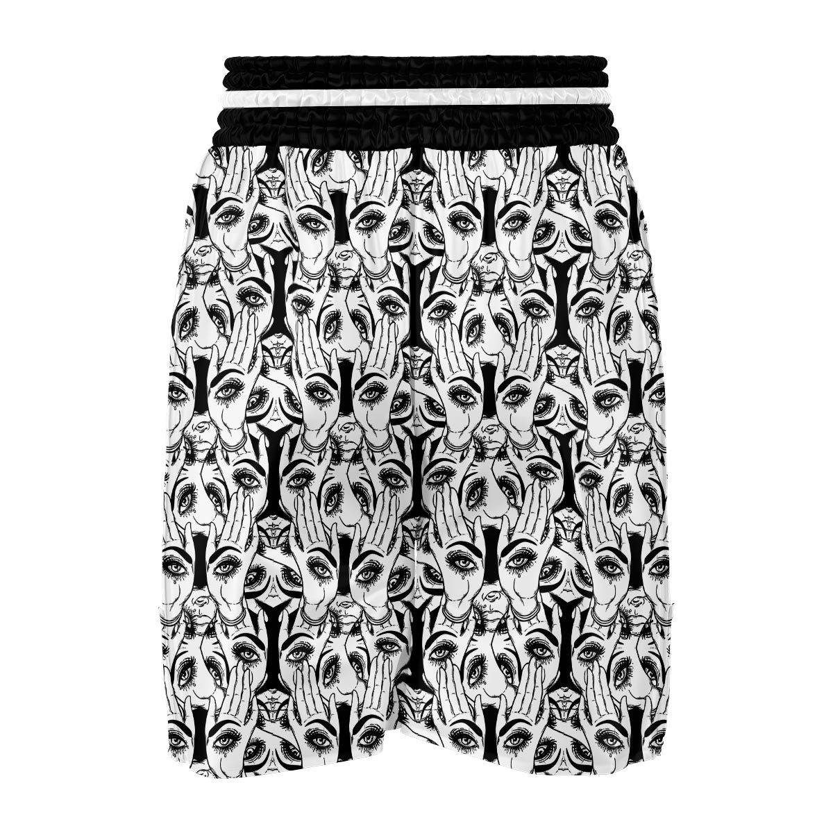 Evil Eye Hamsa Hand Pattern Print Boxing Shorts-grizzshop