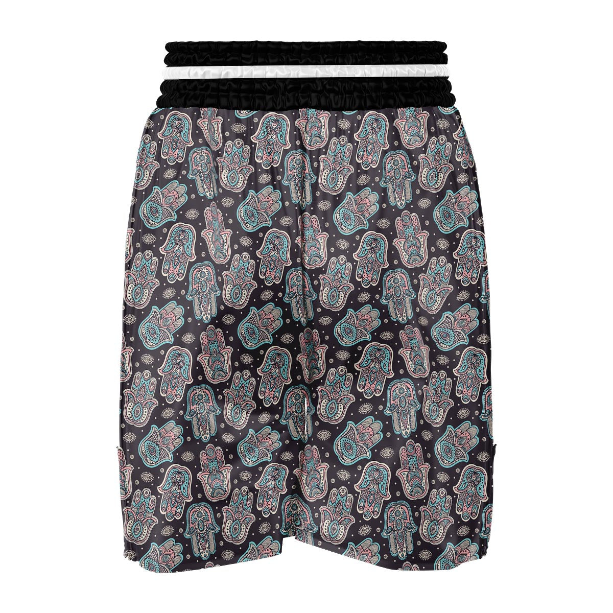 Evil Eye Hamsa Pattern Print Boxing Shorts-grizzshop