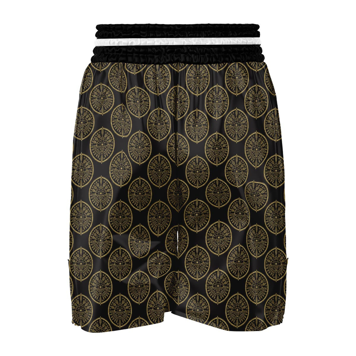 Evil Eye Pattern Print Boxing Shorts-grizzshop