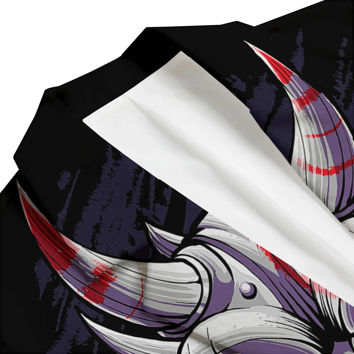 Evil Samurai Mask Print Men's Blazer-grizzshop