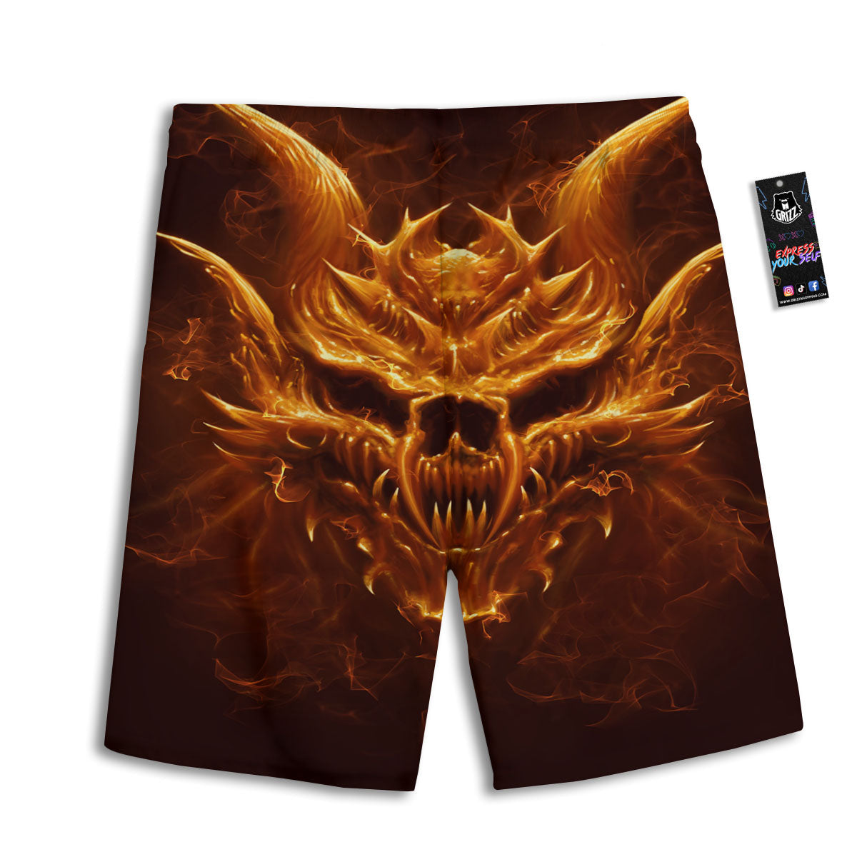 Fighter Karate Print Pattern Men's Athletic Shorts