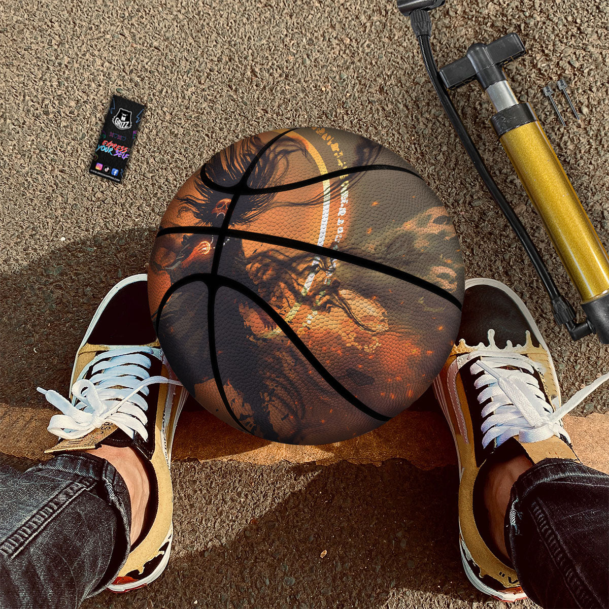 Evil Witch Print Basketball-grizzshop