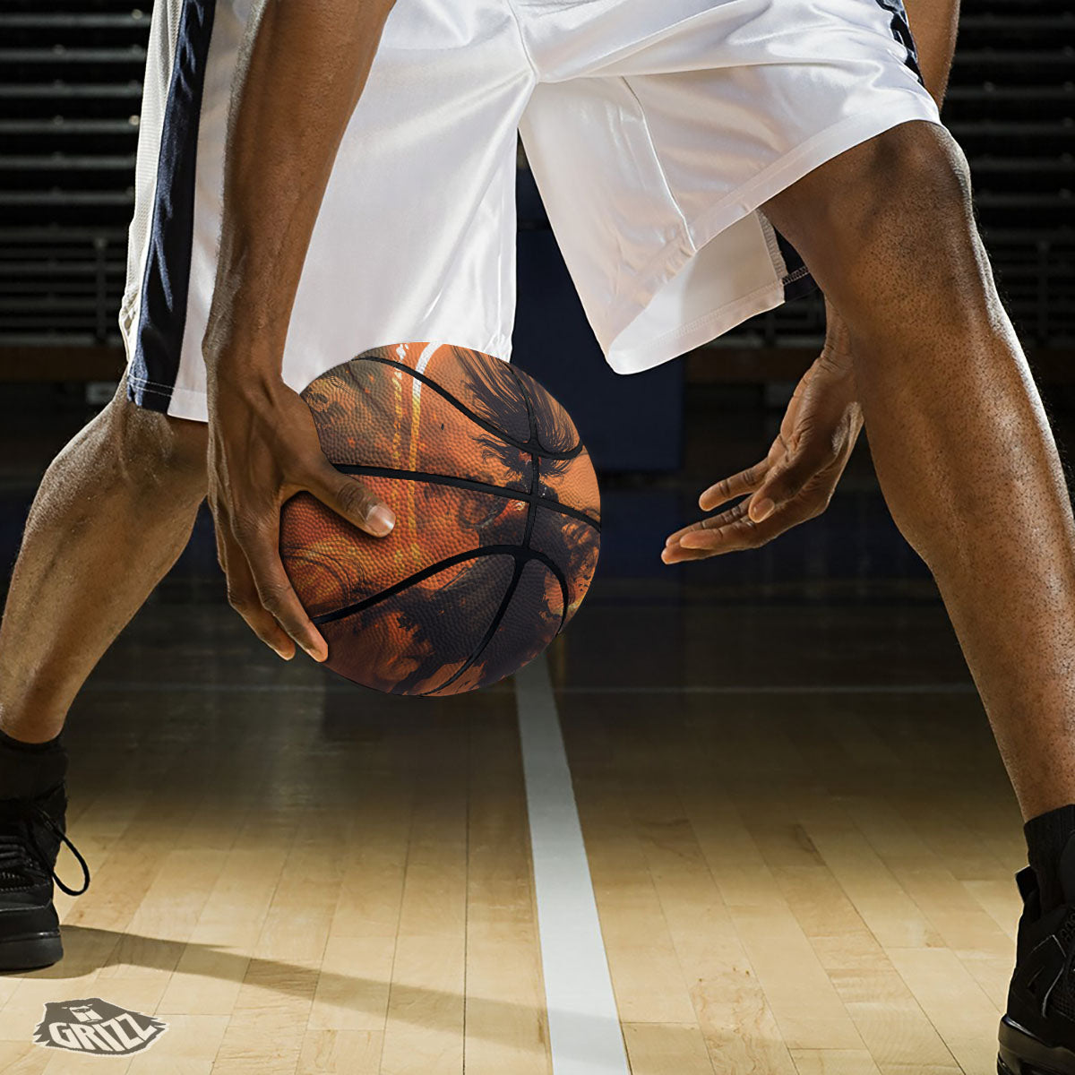 Evil Witch Print Basketball-grizzshop