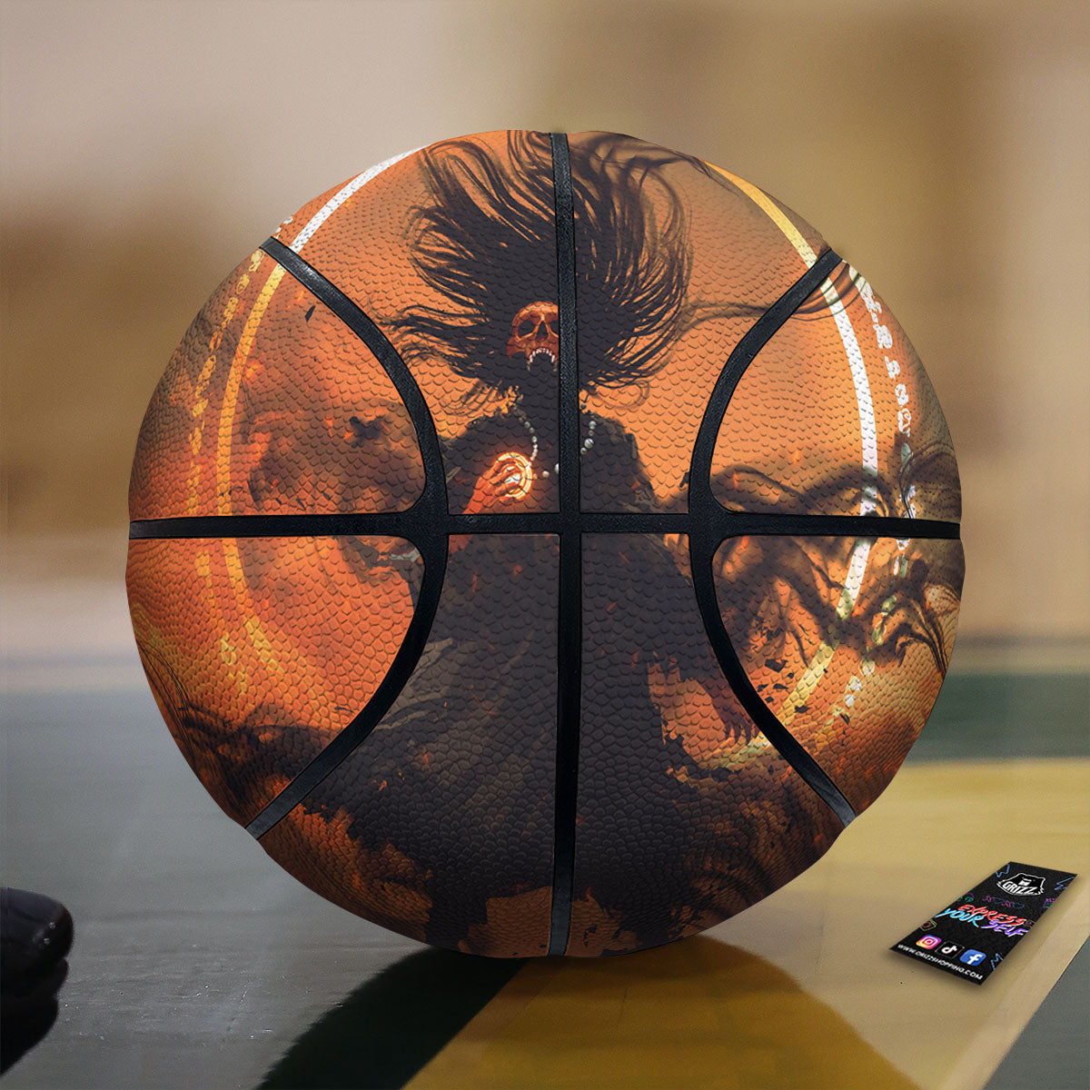 Evil Witch Print Basketball-grizzshop