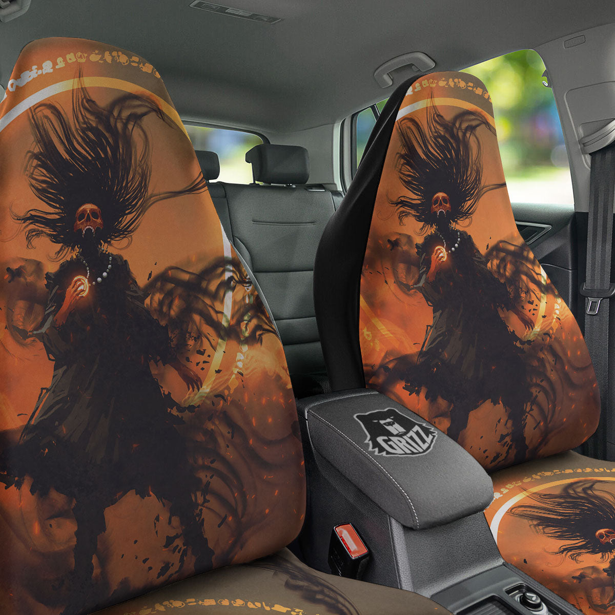 Evil Witch Print Car Seat Covers-grizzshop