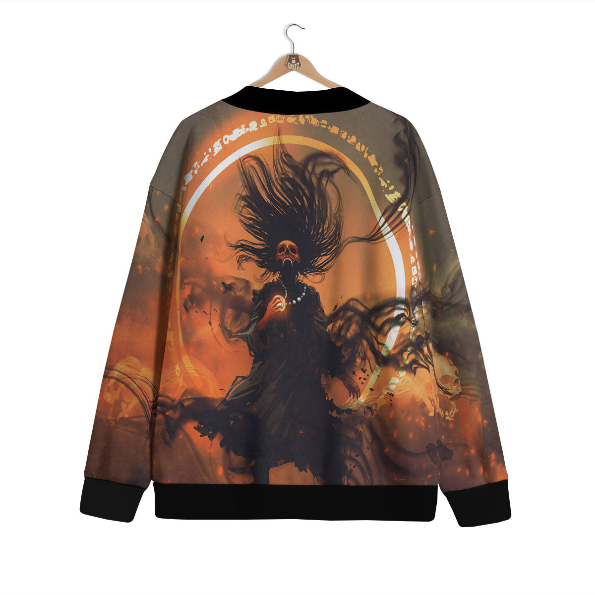 Evil Witch Print Cardigan-grizzshop