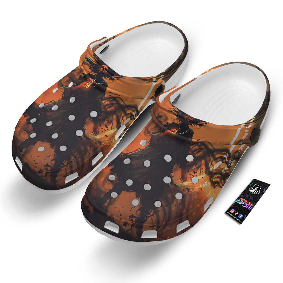 Evil Witch Print Clog-grizzshop