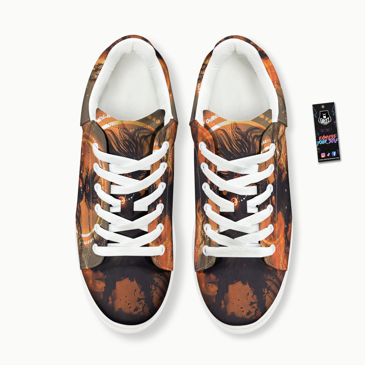 Evil Witch Print Platform Shoes-grizzshop