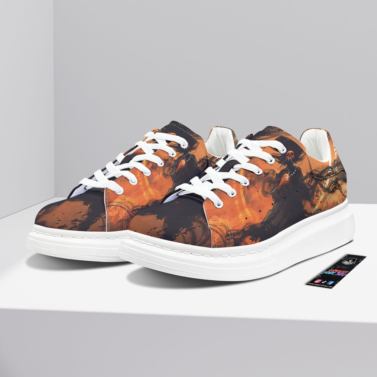 Evil Witch Print Platform Shoes-grizzshop