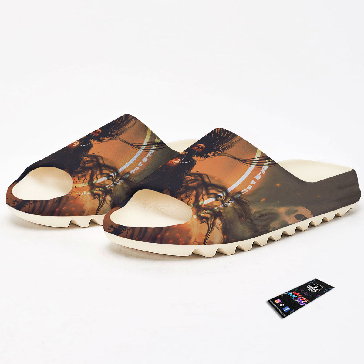 Evil Witch Print Sandals-grizzshop