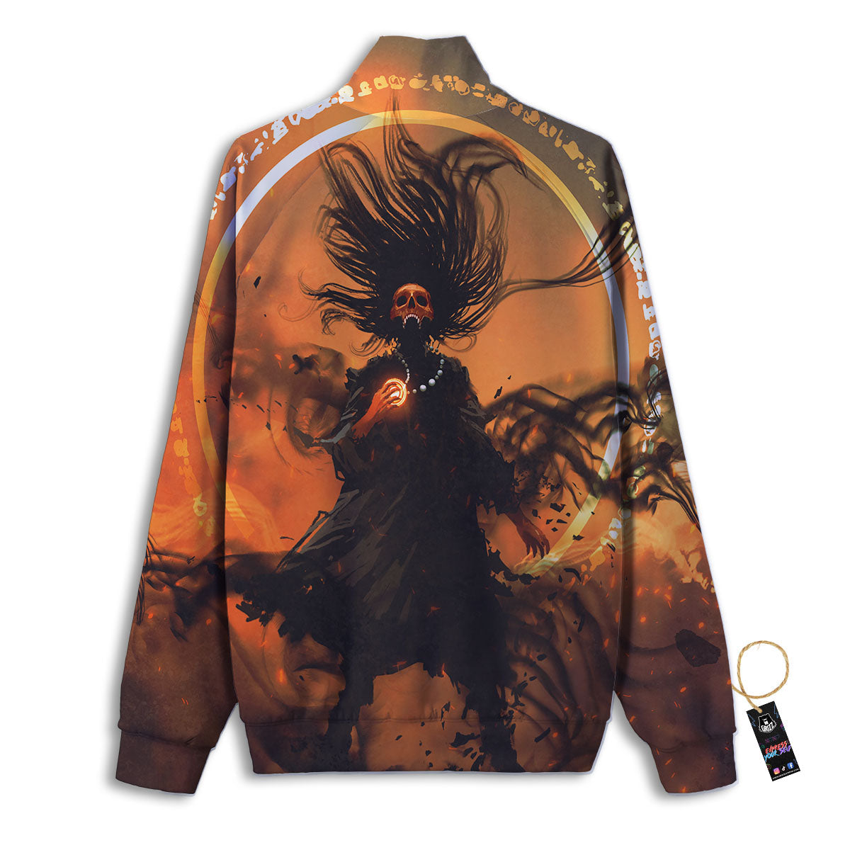 Evil Witch Print Track Jacket-grizzshop