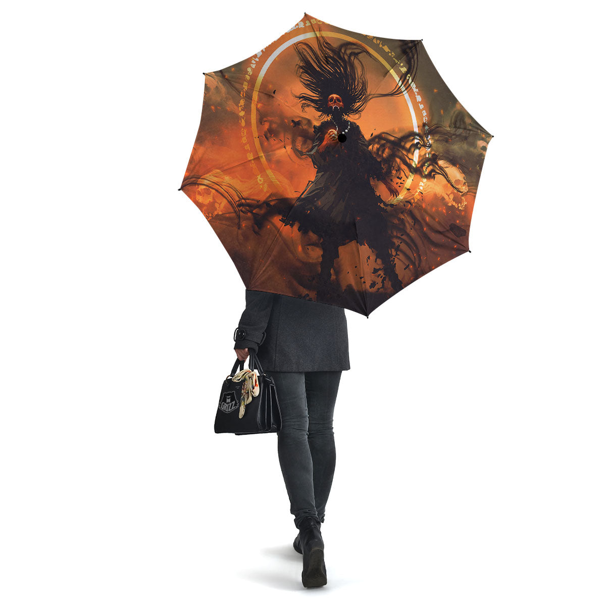 Evil Witch Print Umbrella-grizzshop