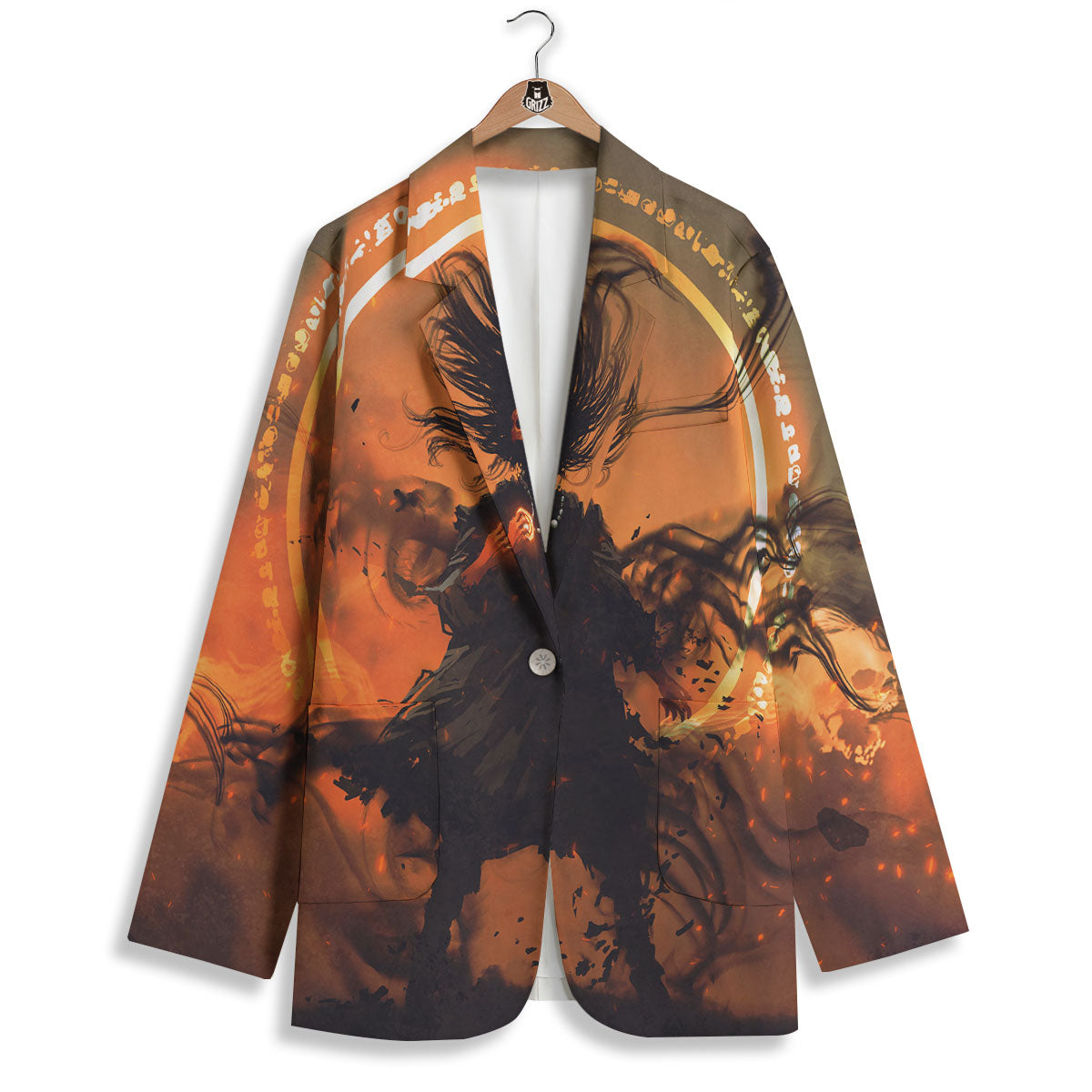 Evil Witch Print Women's Blazer-grizzshop