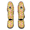 Exotic Beige Guava Print Pattern Muay Thai Shin Guards-grizzshop