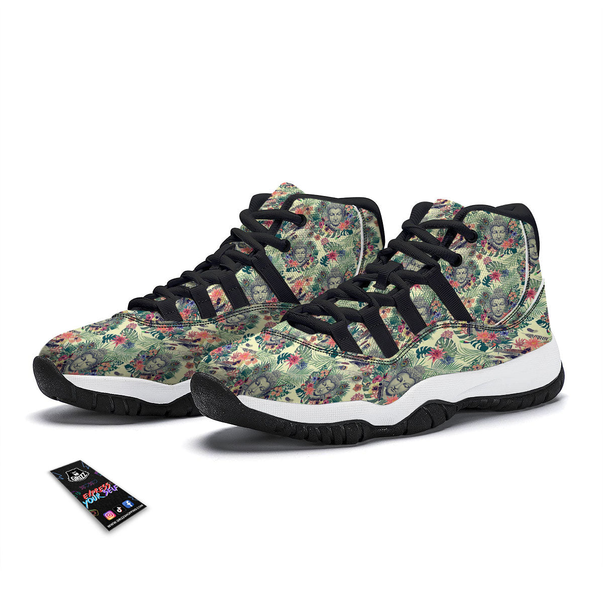 Exotic Buddha Black Bball Shoes-grizzshop