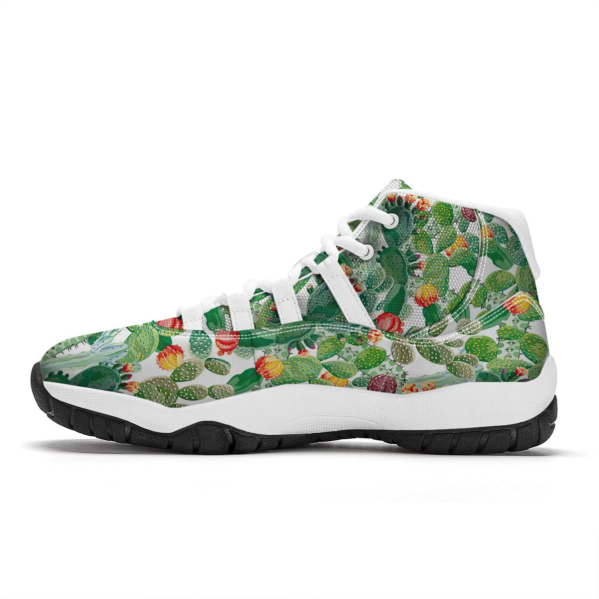 Exotic Cactus White Bball Shoes-grizzshop