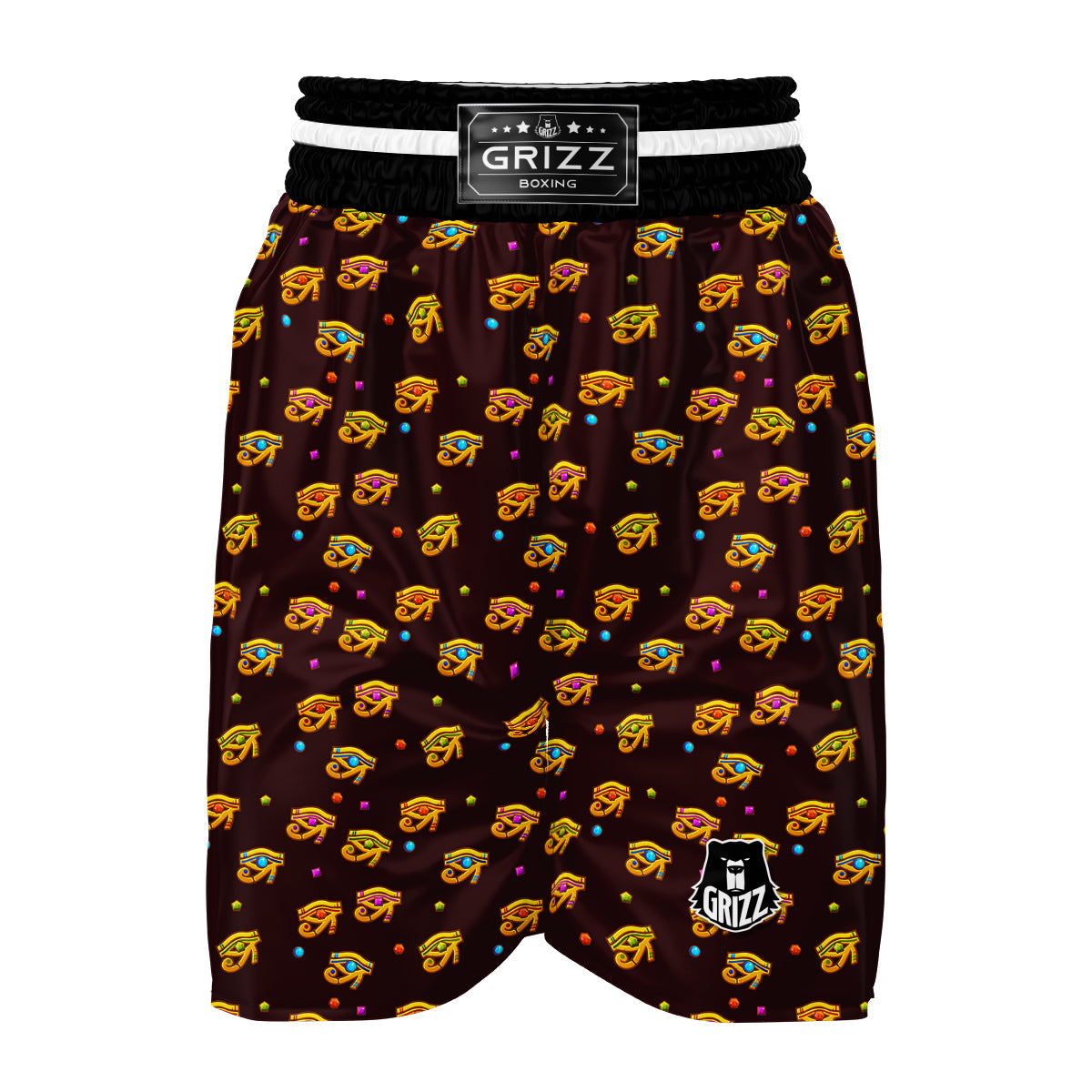 Exotic Eye of Horus Print Pattern Boxing Shorts-grizzshop